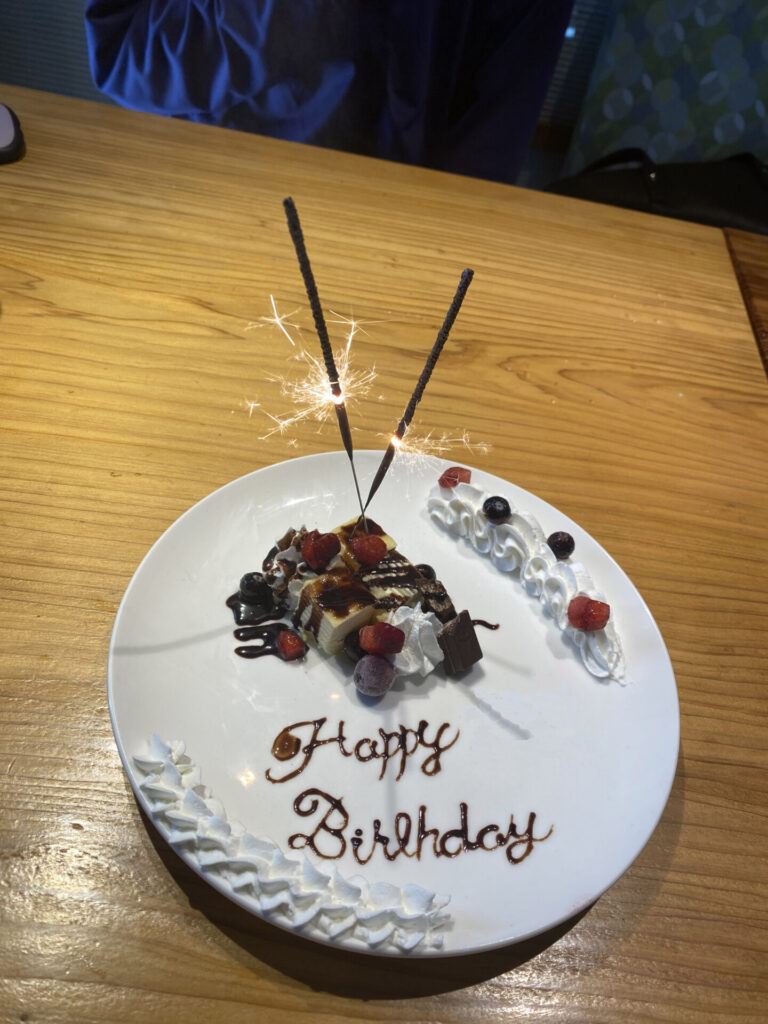 誕生日の食事会の画像